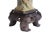Mid 20th Century Large Chinese Hand-Carved Soapstone Vase With Floral, Butterfly & Bird Relief on Stand, 11.7"h For Sale - Image 4 of 10
