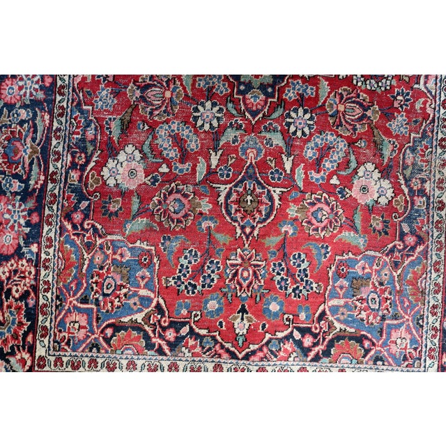 1920s, Handmade 1920s Persian Kashan Rug 4.4' X 6.10' For Sale In New York - Image 6 of 11