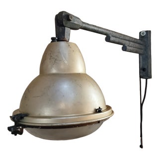 Vintage Street Wall Light in Metal and Glass, 1950s For Sale