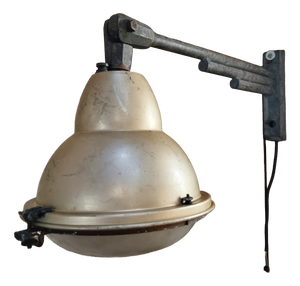 Vintage Street Wall Light in Metal and Glass, 1950s