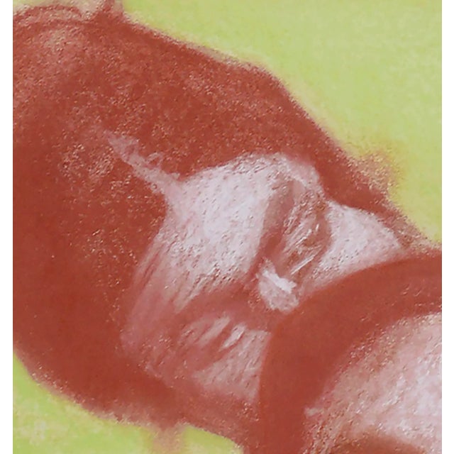 Four Faces - Vintage Portrait Study in Red & Green by Clayton Anderson For Sale - Image 4 of 8