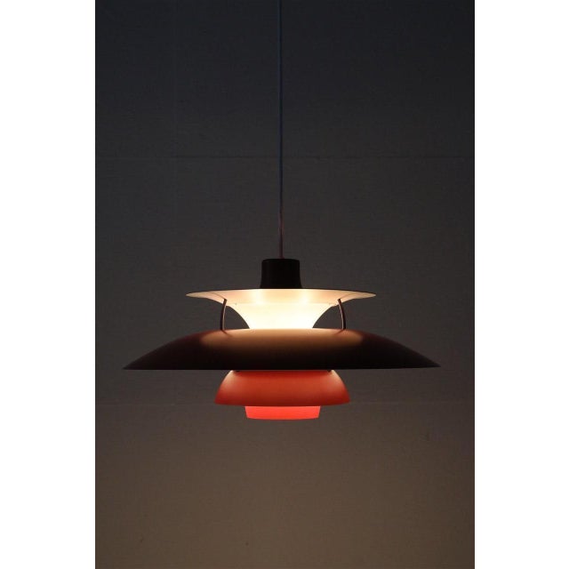 Red PH 5 Hanging Lamp by Poul Henningsen for Louis Poulsen, 1960s For Sale - Image 15 of 18