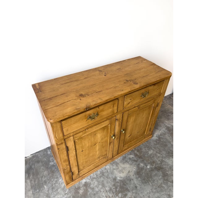 Wood Antique English Pine School Cupboard For Sale - Image 7 of 11