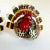 Vintage Boho Chic Americana Arts & Crafts Enameled Tole Turkey Napkin Ring - Set of 8, Thanksgiving For Sale - Image 10 of 11