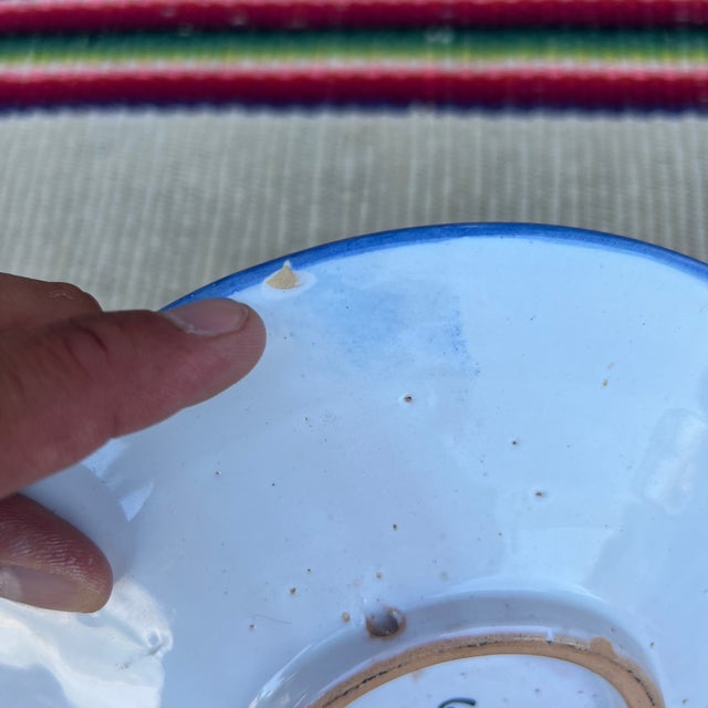 Vintage Guertes Talavera Polychrome Decorated Plate, Spain, Circa 1970's For Sale - Image 9 of 12