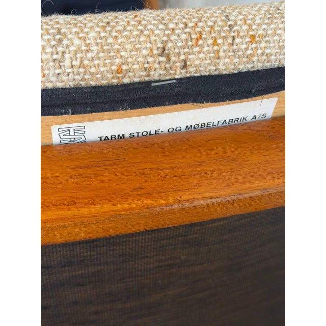 Wood In Style of Hans Wegner Teak High Back Rocking Armchair Danish Vintage 1960s For Sale - Image 7 of 13