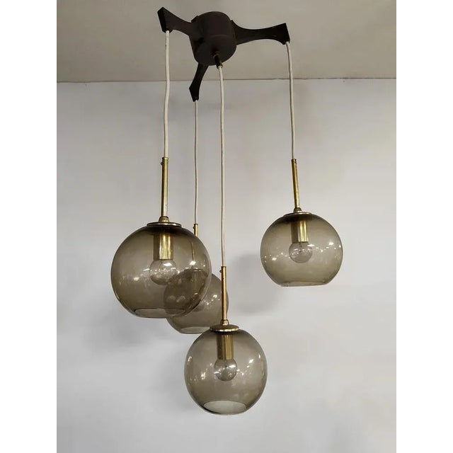 Vintage Cascade Hanging Lamp in Brass, 1970s For Sale - Image 4 of 4