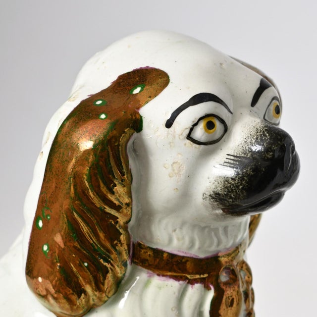 Antique Staffordshire Copper Lustre Mantle Dog Figurines, 1800s, Set of 2 For Sale - Image 11 of 14