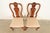 1980s Queen Anne Solid Mahogany Side Chairs or Dining Chairs by Stanley, Pair For Sale - Image 5 of 14