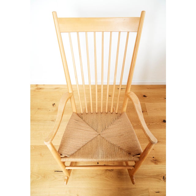 Vintage J16 Rocking Chair by Hans J. Wegner for FDB Møbler, 1960s For Sale - Image 13 of 14