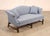 High Quality American Made Mahogany Frame Camelback Sofa with Carved Legs and Rolled Arms, Model CW 23