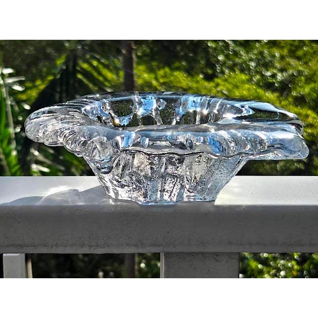Mid-Century Modern 1960s Blenko Glass Brutalist Ashtray/Trinket Dish Designed by Joel Myers For Sale - Image 3 of 14