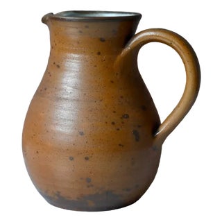 Brutalist Stoneware Pitcher, 1960s For Sale
