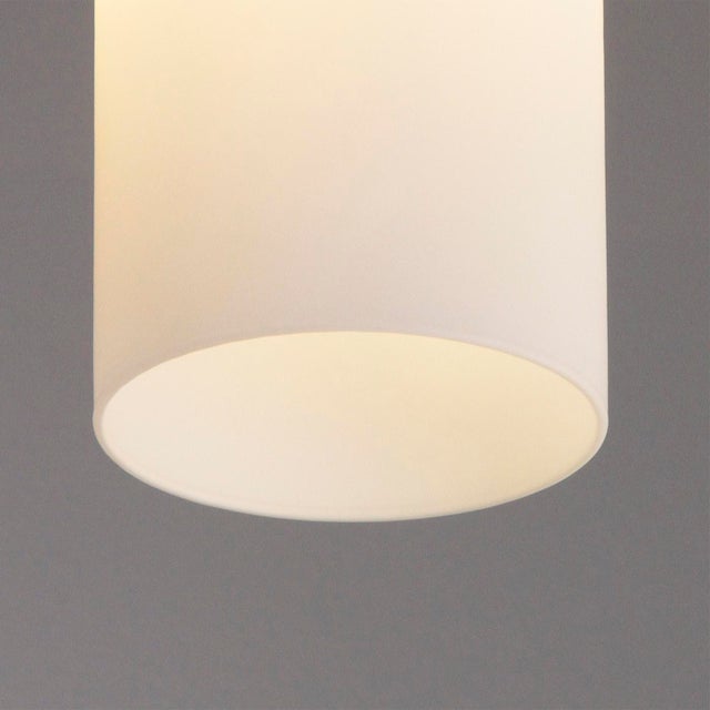 White Glass Pendant Lamps, 1960s, Set of 2 For Sale - Image 8 of 12