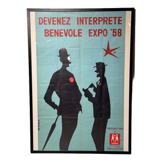 Expo 58 Brussels Poster by Depauw, 1958 For Sale