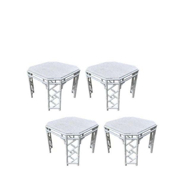 Bamboo-Style Side Tables by Century Furniture, Set of 4 For Sale - Image 4 of 4