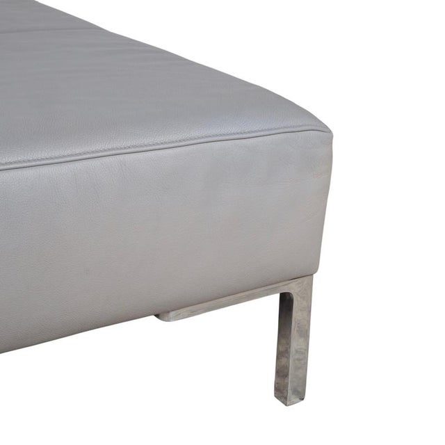 Modern DS-112 Ottoman in Grey Leather from De Sede For Sale - Image 3 of 8