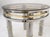 Silver Late 20th Century Chrome Brass Smoked Glass Round Side Table Stand For Sale - Image 8 of 10