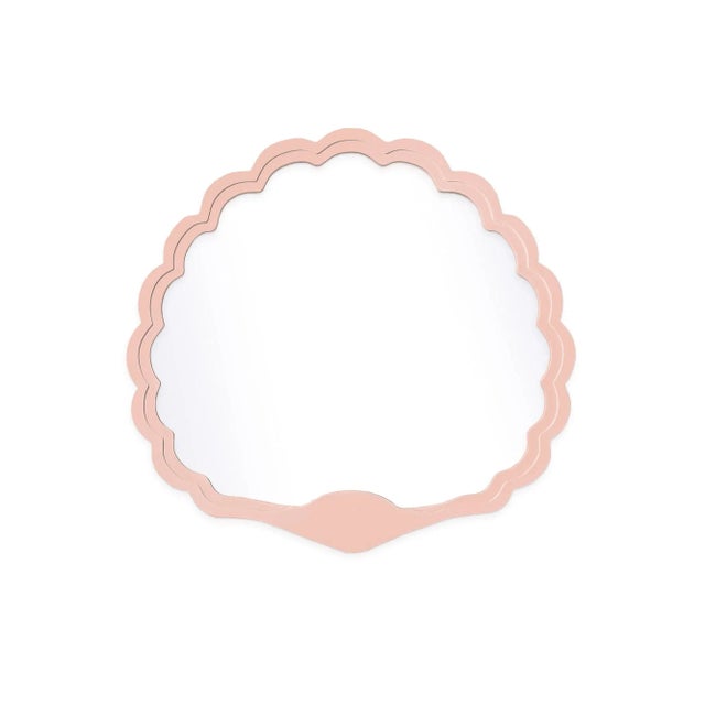 Contemporary Fleur Home Carnival Proteus Mirror in Salmon Berry, 24x22 For Sale - Image 3 of 3