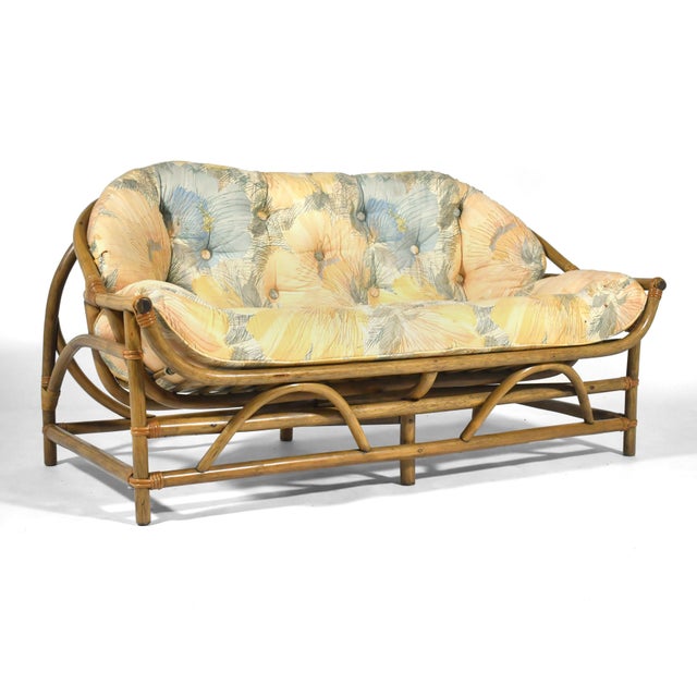 Rattan Sofa by Clark Casual For Sale - Image 9 of 10