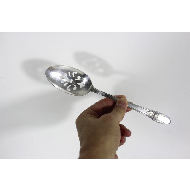1937 First Love Hostess Set of Serving Utensils Spoons Slotted Sugar Butter Knife - 6 Piece For Sale - Image 9 of 11
