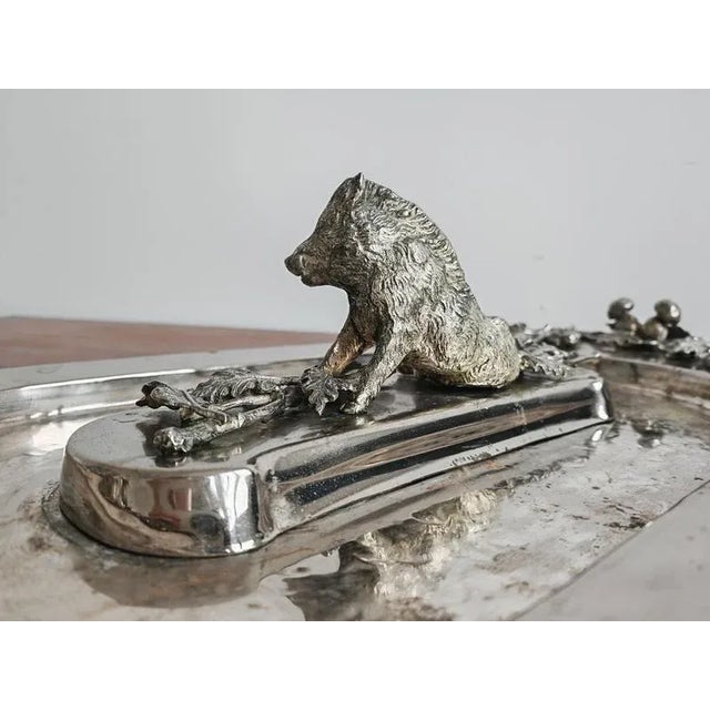 Silver Plated Serving Platter by Franco Lapini, 1970s For Sale - Image 10 of 12