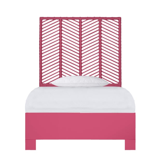Liam Platform Bed Twin Extra Long - Pink For Sale - Image 12 of 12
