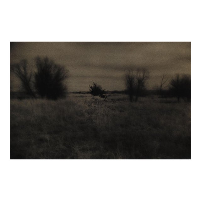 1990s Sepia Toned Moody Prairie Landscape Photograph For Sale