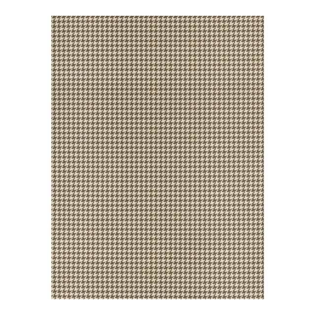 The House of Scalamandré Houndstooth Sisal Wallpaper, Coffee Bean For Sale
