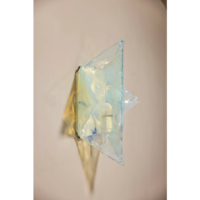 Wall Lamp in Light Blue Murano Glass from Mazzega, Italy, 1970s For Sale - Image 6 of 14
