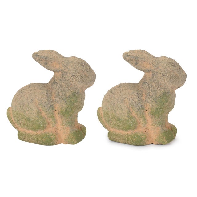 Bring natural charm to your home or garden décor with this Rustic Terra Cotta Rabbit Figurine Set. Crafted from terra...