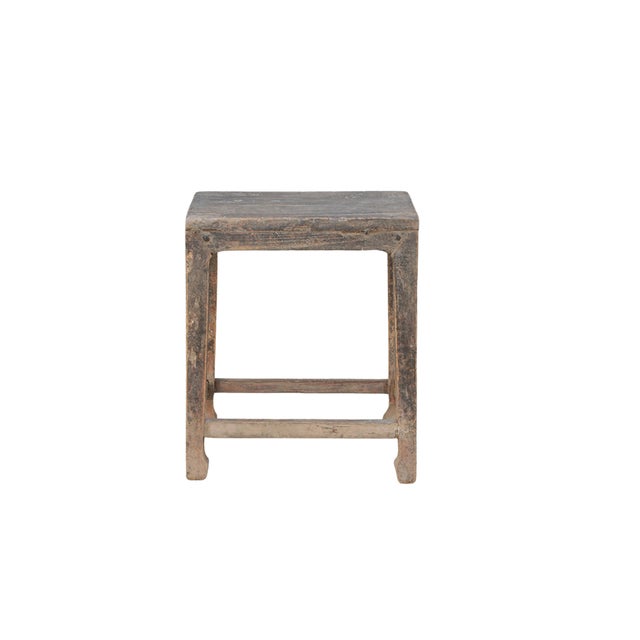 Farmhouse Antique Chinese Elm Stool For Sale - Image 3 of 3