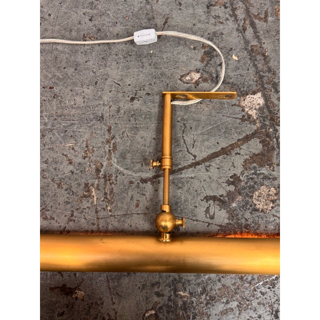 Brass Restoration Hardware Gallery Antiqued Brass Picture Light For Sale - Image 8 of 12
