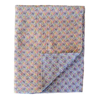 Early 20th Century Double-Sided Quilted Irish Coverlet For Sale