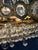 French Brass and Crystal Cascading Chandelier, 1960s For Sale - Image 3 of 10