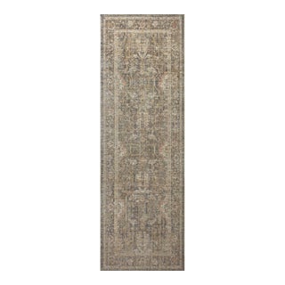 Chris Loves Julia x Loloi Rosemarie Sage / Blush 2'-7" x 8'-0" Runner Rug For Sale