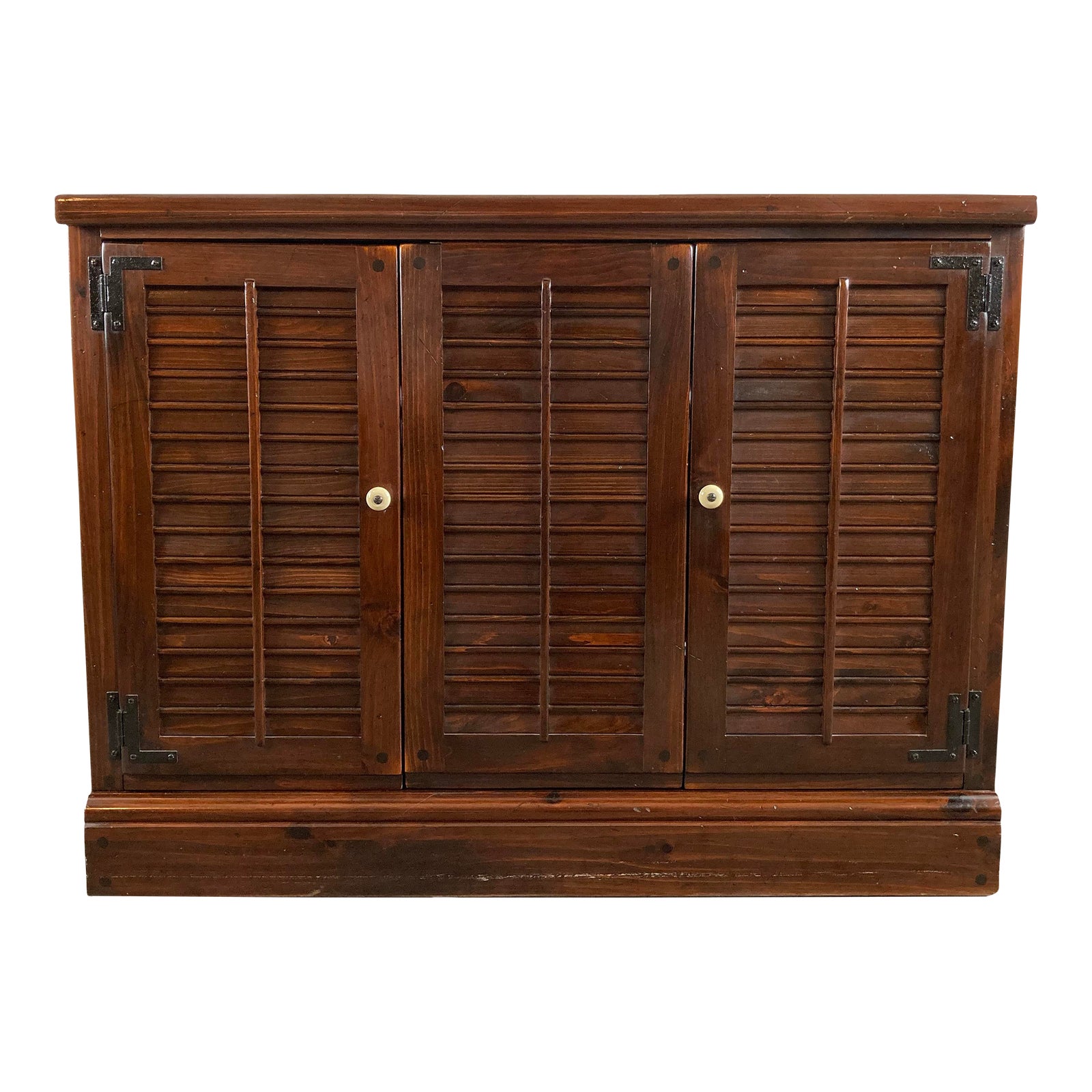 Ethan Allen Old Tavern Pine Media Cabinet | Chairish