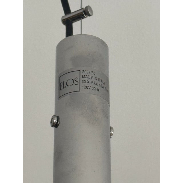 Late 20th Century Late 20th Century Authentic Flos 2097/30 Chandelier by Gino Sarfatti, Chrome, Made in Italy For Sale - Image 5 of 5