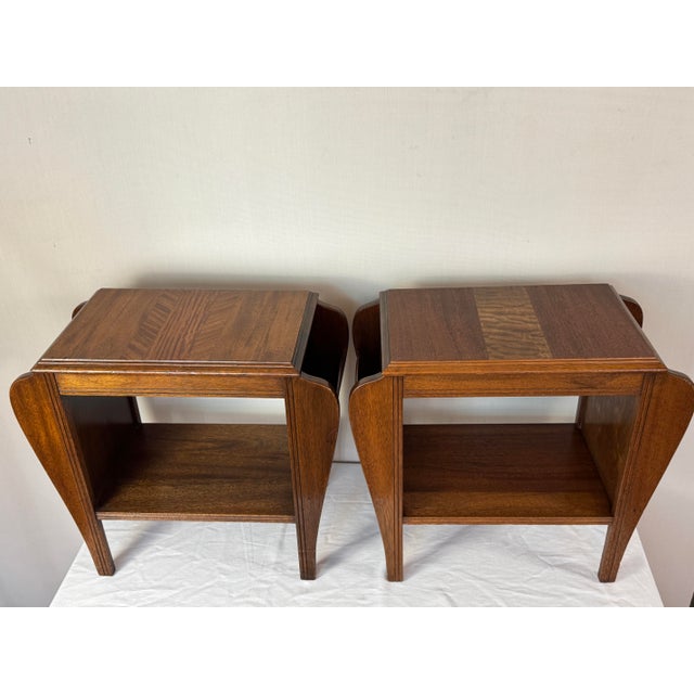 Pair of 1930’s Art Deco Magazine Rack Side Tables. For Sale - Image 4 of 11