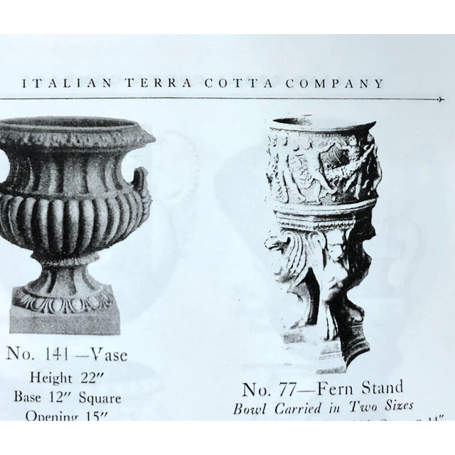 Tan Antique Planter With Cherubs by Italian Terra Cotta Company For Sale - Image 8 of 10