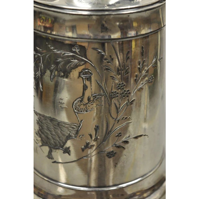 Silver Antique James W. Tufts Renaissance Bacchus Silverplated Water Wine Pitcher For Sale - Image 8 of 13