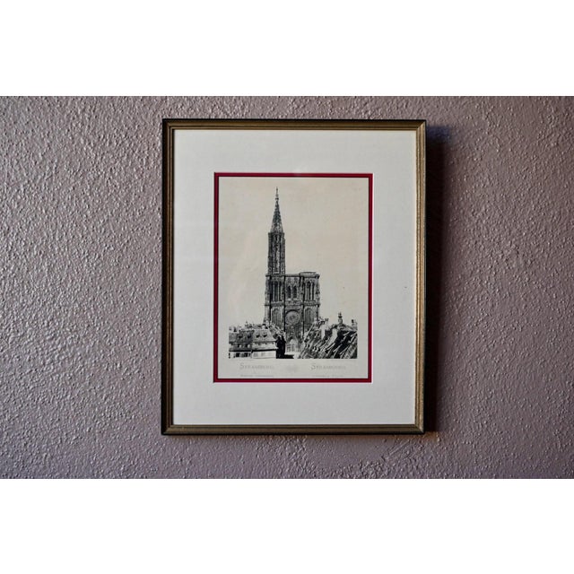 White Julius Manias, Notre-Dame de Strasbourg, 1910, Antique Phototype For Sale - Image 8 of 8