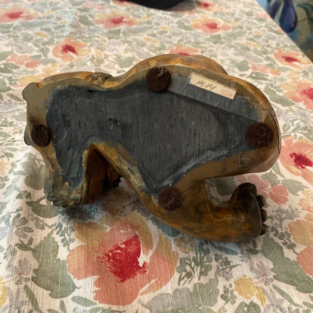 Metal 1970s Abstract French Style Bronze Dog Signed Marty For Sale - Image 7 of 8