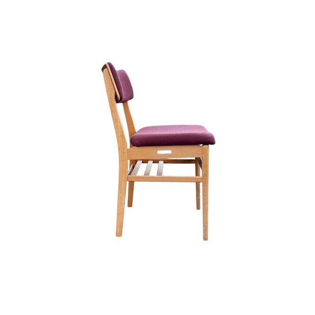 Wood Set of Six Dining Chairs by Vestervig Eriksen for Brdr. Tromborg, Denmark, 1970s For Sale - Image 7 of 10