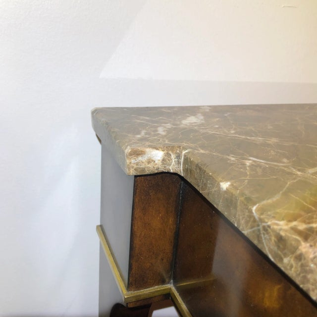 Vintage Mahogany and Marble Top Occasional Table For Sale - Image 10 of 13