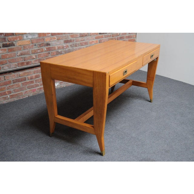 Iconic writing table designed in the 1940s by Gio Ponti for Schirolli to furnish BNL (Banca Nazionale del Lavoro) offices...