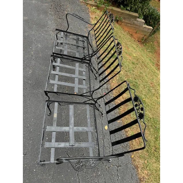 1950s 1950s Wrought Iron Sectional Outdoor Seating For Sale - Image 5 of 5