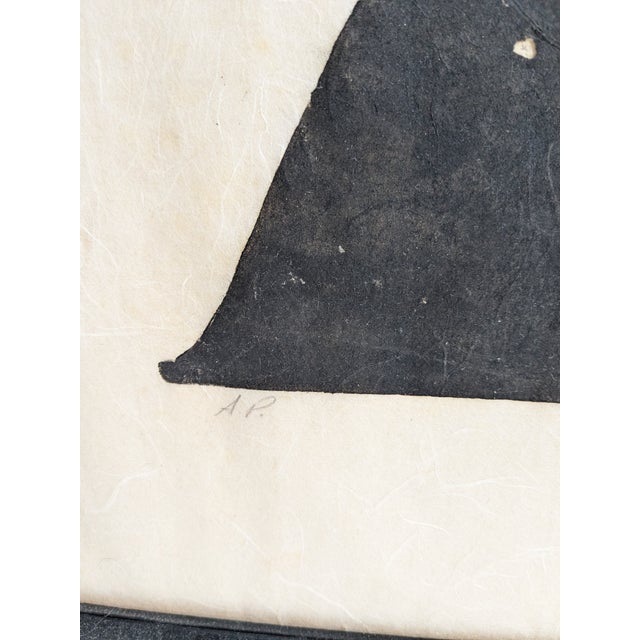 Black "Conspiracy" – 1972 Signed Woodblock Print, Framed For Sale - Image 8 of 12