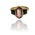 Modern 14k Yellow Gold Rubellite Tourmaline Black Spinel Ring For Sale - Image 3 of 6