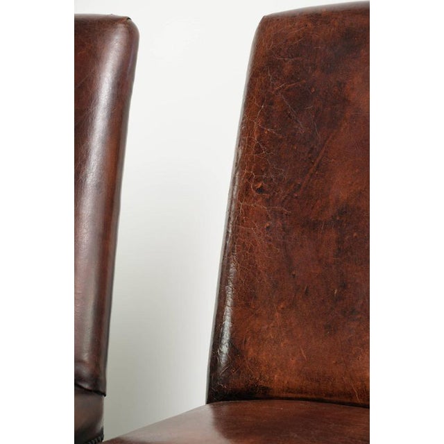 Vintage Sheepskin Dining Chairs, Set of 6 For Sale - Image 13 of 18